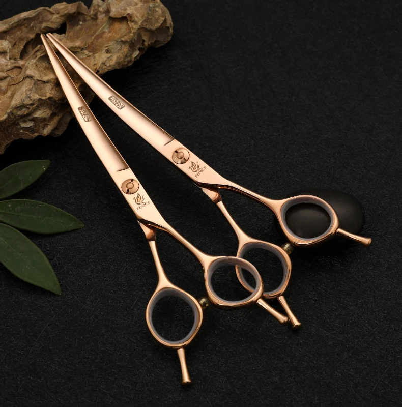Fenice Professional 6.5/7 Inch Pet Curved Grooming Scissors serrated blade with saw Pet Scissors Shears for Dogs Cats JP440C Fenice Professional 6.5/7 Inch Pet Curved Grooming Scissors serrated blade with saw Pet Scissors Shears for Dogs Cats JP440C