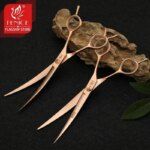 Fenice Professional 6.5/7 Inch Pet Curved Grooming Scissors serrated blade with saw Pet Scissors Shears for Dogs Cats JP440C - Image 6