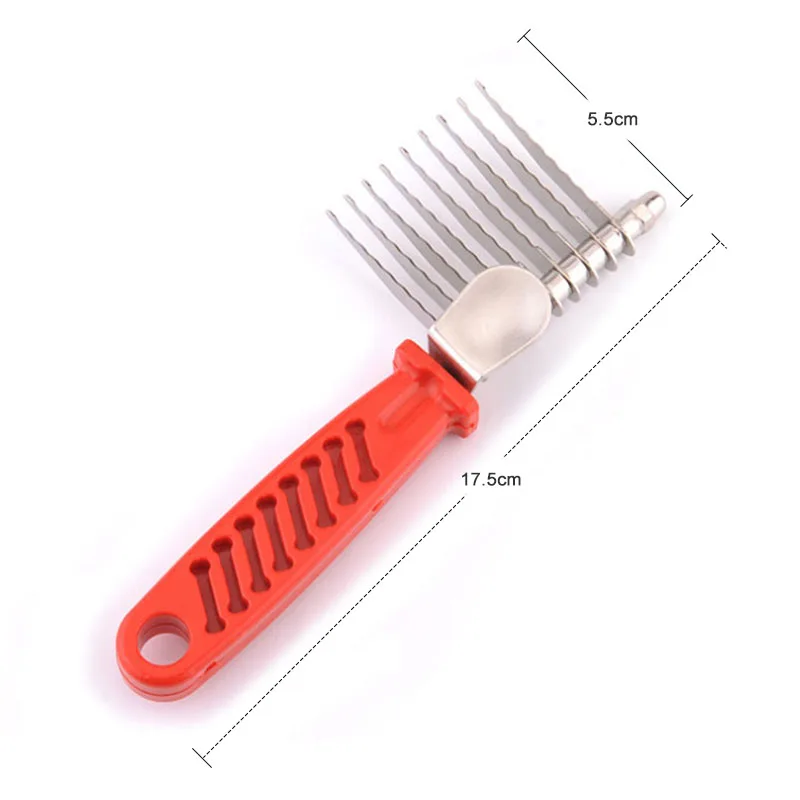 Pet Open Knot Comb Dematting Razor Rake Brush Dog Comb Grooming Tools Removes Knots Matted Fur & Tangles Gently For Dogs & Cats Pet Open Knot Comb Dematting Razor Rake Brush Dog Comb Grooming Tools Removes Knots Matted Fur & Tangles Gently For Dogs & Cats
