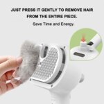 Steamy Dog Brush Electric Spray Cat Hair Brush 3 in1 Dog Steamer Brush for Massage Pet Grooming Removing Tangled and Loose Hair - Image 5