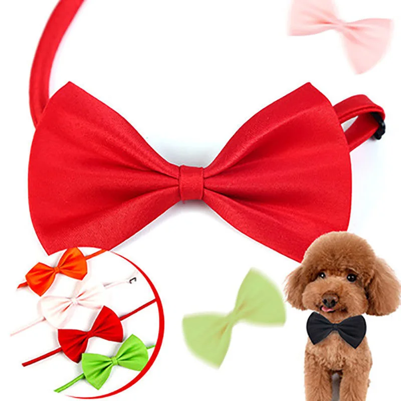 50pcs Mix Color Bow Ties Bowknot for Dogs Cat Grooming Accessories Small Animal Children Adjustable Bowtie Pet Product Wholesale