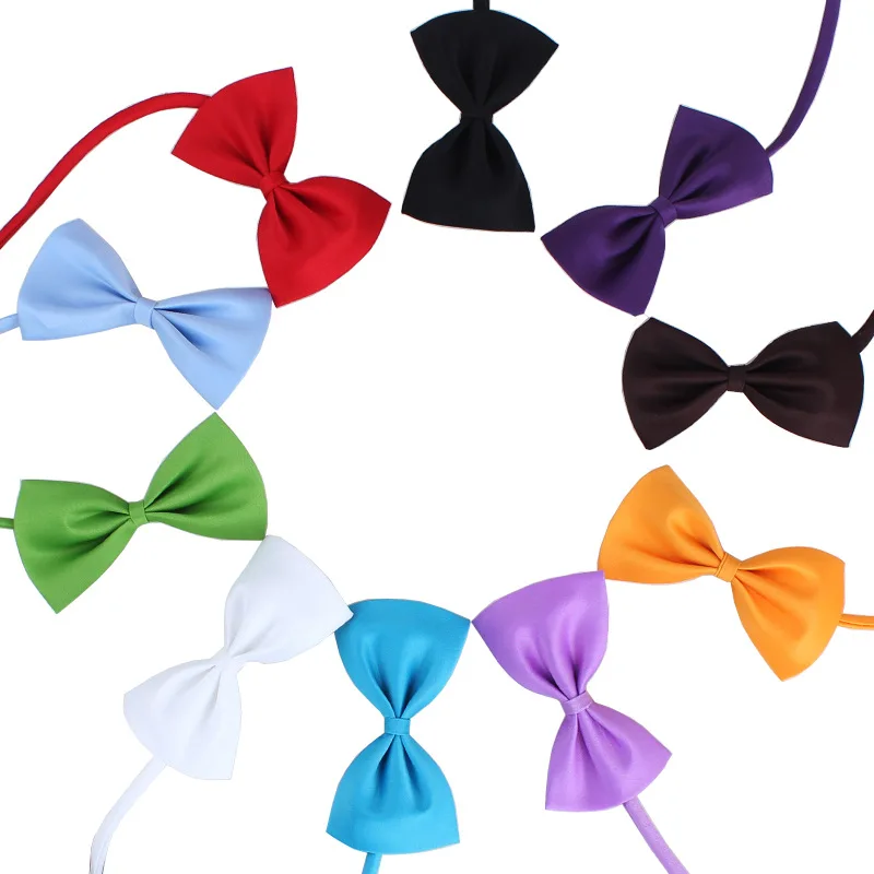 50pcs Mix Color Bow Ties Bowknot for Dogs Cat Grooming Accessories Small Animal Children Adjustable Bowtie Pet Product Wholesale