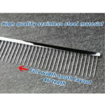 BAVURA Stainless Steel Pet Dematting Comb Grooming Tool for Dogs And Cats Removes Loose Undercoat Mats And Tangles - Image 4