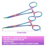 Dog Hair Tweezers Hemostat forceps stainless steel clamps color cosmetic veterinary tools for surgical wound cleaning - Image 4