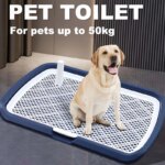 Dog Potty Training Toilet, Plastic Dog Pee Pad Holder With Removable Net, Reusable Dog Potty Trainer Dog Toilet Tray For Pets Up