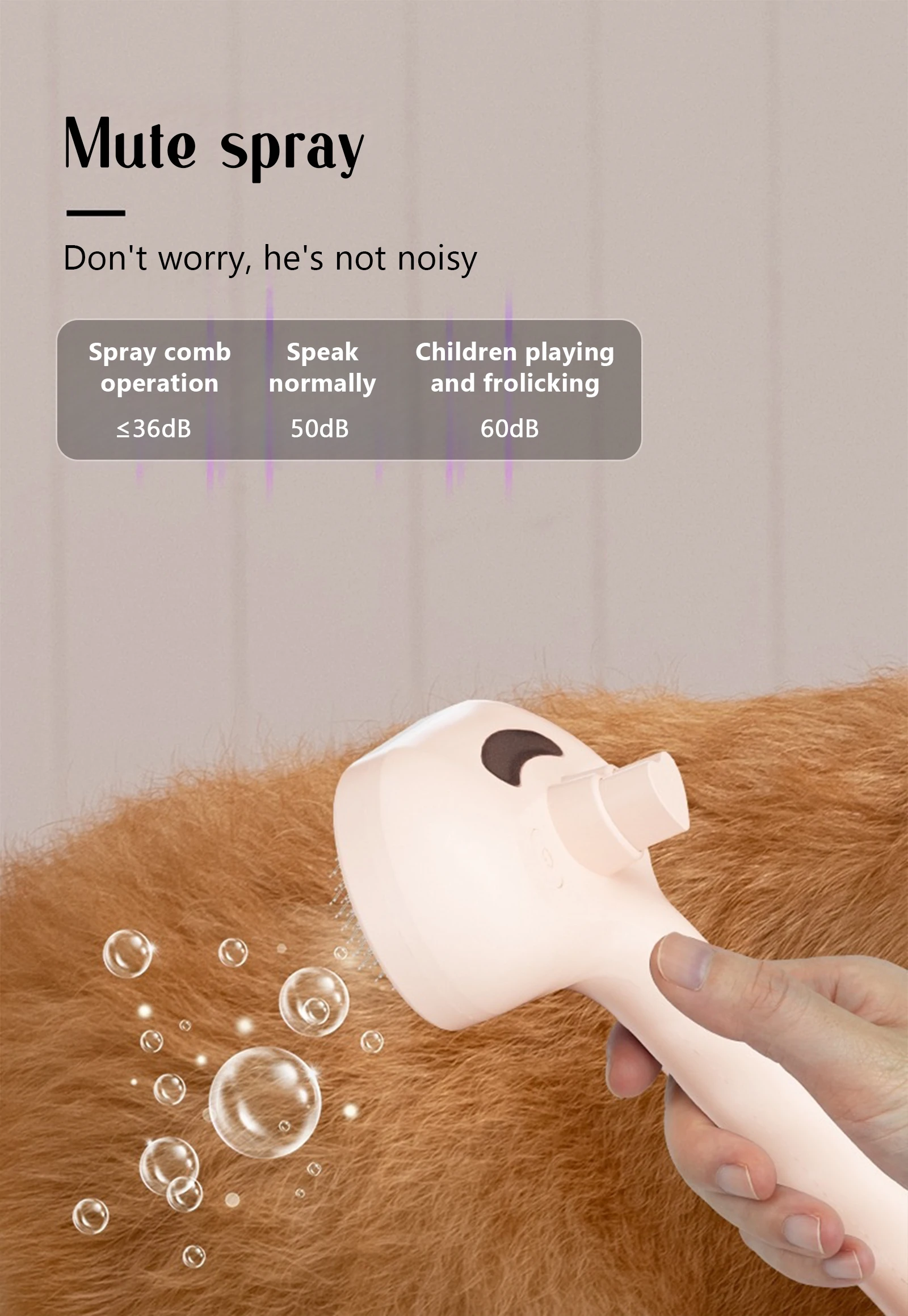 Dog Comb Pet Steam Massage Brush Safe Round Head Soft Teeth Spray Hair Removal Comb for Dog Universal for Cats Dogs Accessories