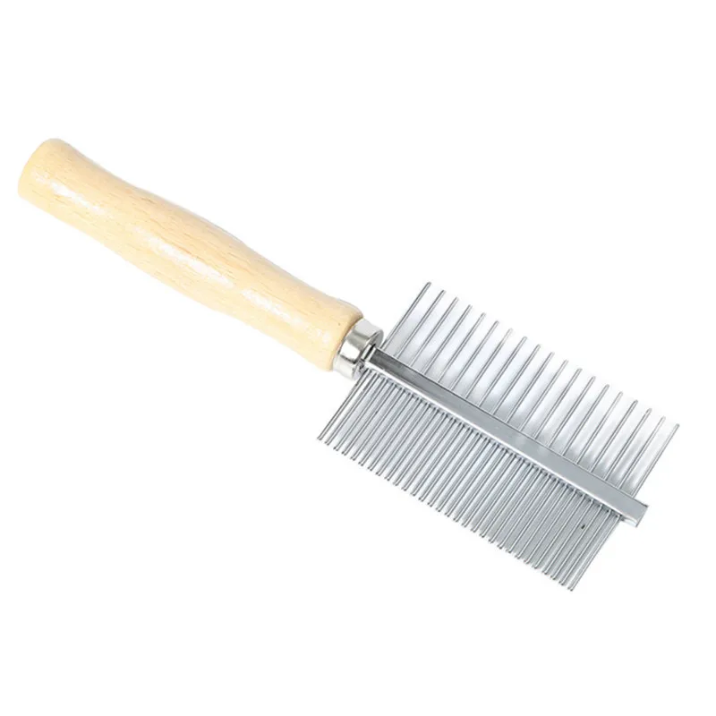Dog Grooming Equipment Pet Hair Remover Cat Hair Comb Grooming Wooden Handle Cat Comb Smooth Hair Dog Brush Dog Accessories Dog Grooming Equipment Pet Hair Remover Cat Hair Comb Grooming Wooden Handle Cat Comb Smooth Hair Dog Brush Dog Accessories
