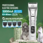 Fenice Dog Hair Cutting Machine Clippers Grooming Pet Animals Haircut Trimmer Shaver Set Pets Cordless Rechargeable Professional