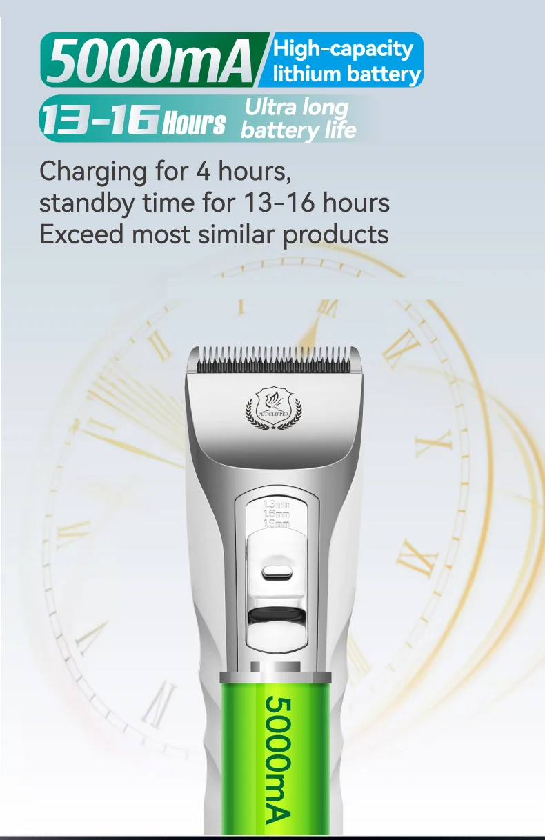 Fenice Dog Hair Cutting Machine Clippers Grooming Pet Animals Haircut Trimmer Shaver Set Pets Cordless Rechargeable Professional