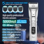 Fenice Dog Hair Cutting Machine Clippers Grooming Pet Animals Haircut Trimmer Shaver Set Pets Cordless Rechargeable Professional - Image 2