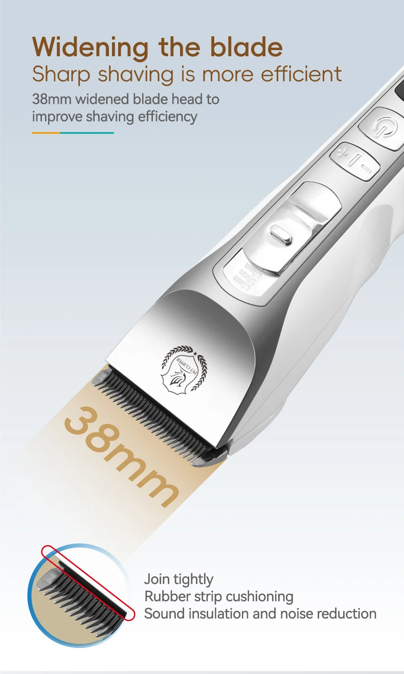 Fenice Dog Hair Cutting Machine Clippers Grooming Pet Animals Haircut Trimmer Shaver Set Pets Cordless Rechargeable Professional