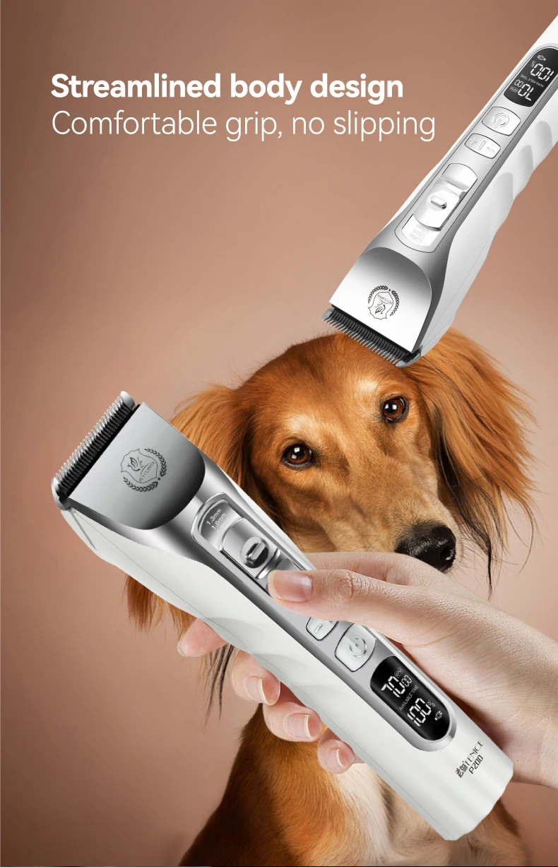 Fenice Dog Hair Cutting Machine Clippers Grooming Pet Animals Haircut Trimmer Shaver Set Pets Cordless Rechargeable Professional