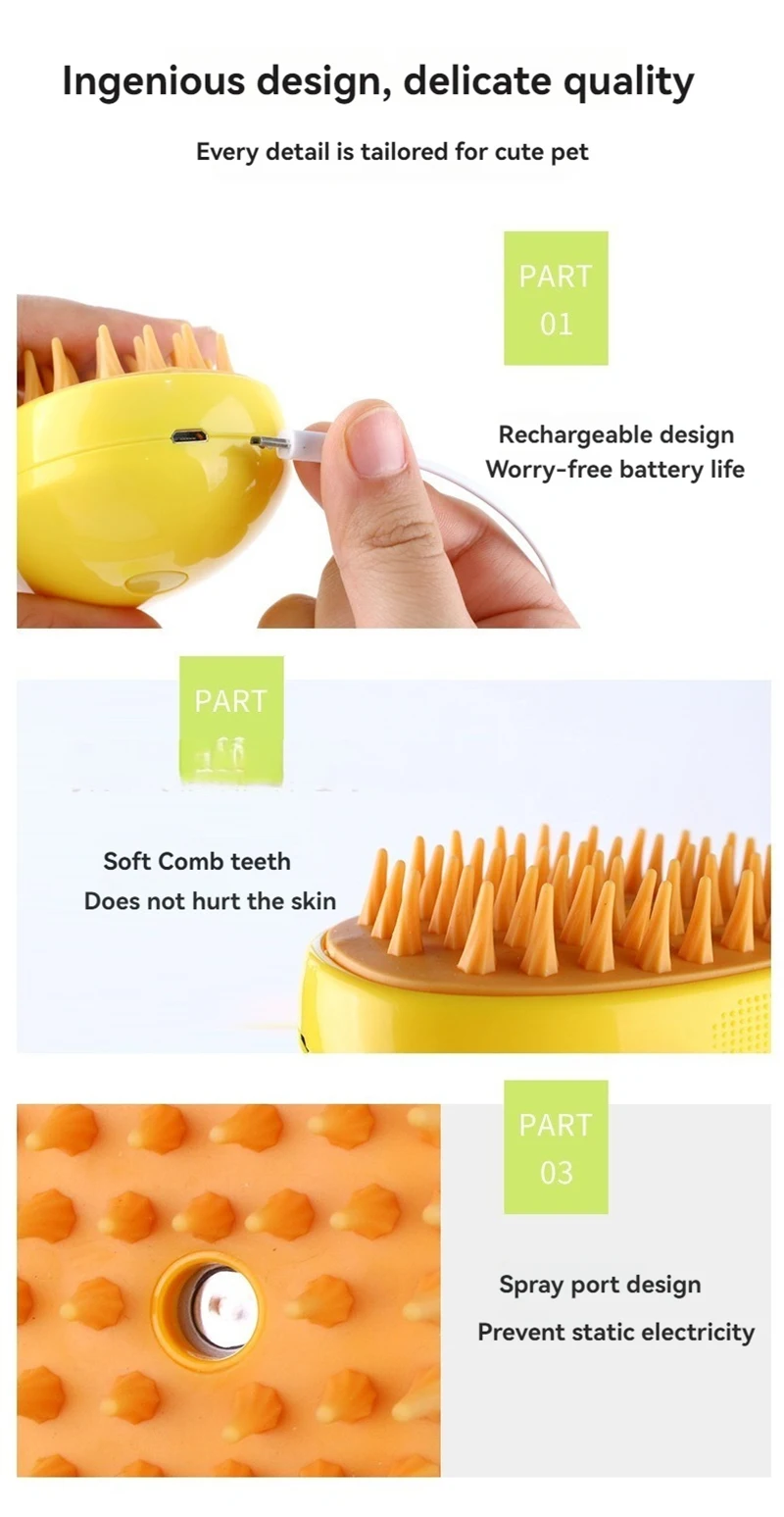New 3 in 1 Pet Brush Cat Steam Brush Comb Dog Brush Electric Spray Cat Hair Brushes Massage Pet Grooming Hair Removal Combs New 3 in 1 Pet Brush Cat Steam Brush Comb Dog Brush Electric Spray Cat Hair Brushes Massage Pet Grooming Hair Removal Combs 