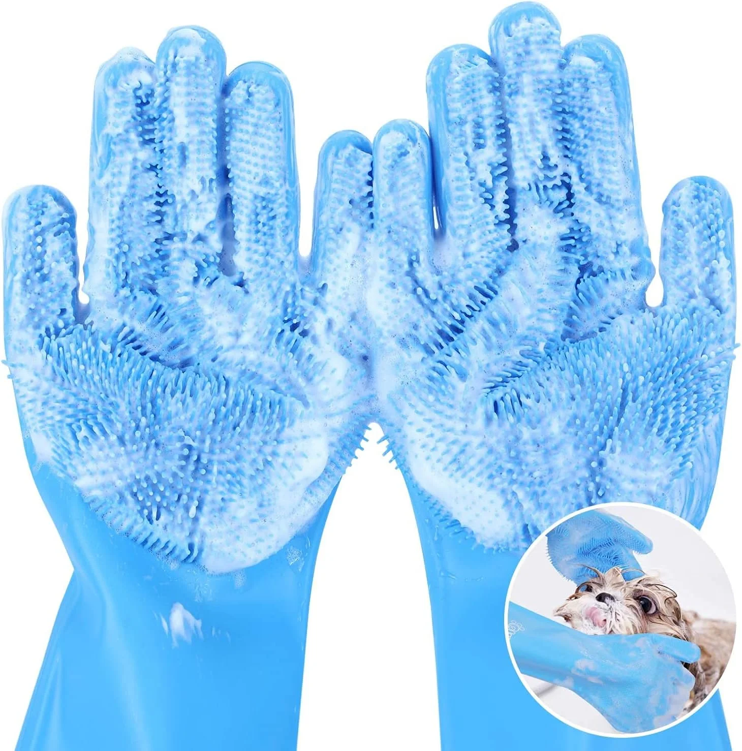 Pet Grooming Gloves Dog Cat Bathing Cleaning Glove Shampoo Scrubber Clean Soft Silicone Hair Removal Glove Hand Skin Protection Pet Grooming Gloves Dog Cat Bathing Cleaning Glove Shampoo Scrubber Clean Soft Silicone Hair Removal Glove Hand Skin Protection