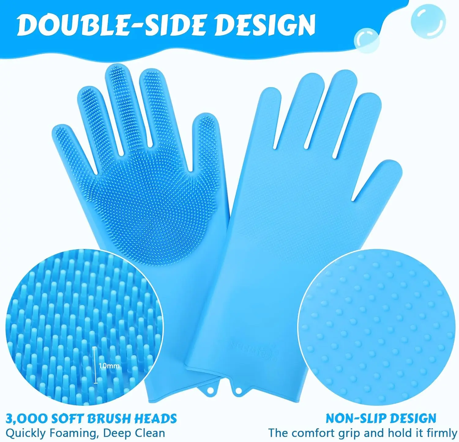 Pet Grooming Gloves Dog Cat Bathing Cleaning Glove Shampoo Scrubber Clean Soft Silicone Hair Removal Glove Hand Skin Protection Pet Grooming Gloves Dog Cat Bathing Cleaning Glove Shampoo Scrubber Clean Soft Silicone Hair Removal Glove Hand Skin Protection