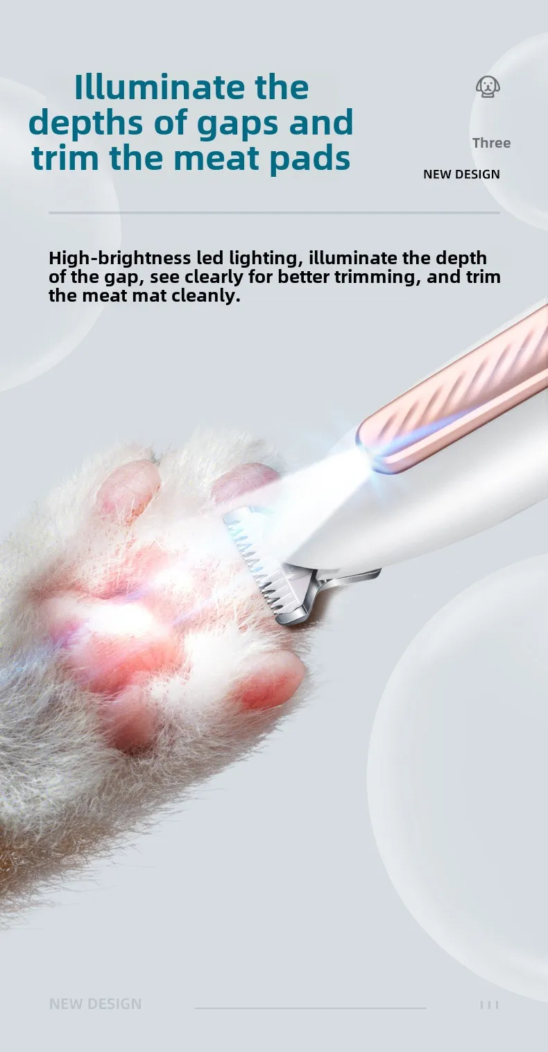 Smart Waterproof Pet Hair Shaver Dog Foot Shaver Cat Hair Removal Electric Clipper Local Trimmer Animal Hair Trimmer