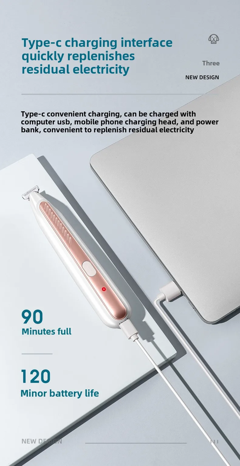 Smart Waterproof Pet Hair Shaver Dog Foot Shaver Cat Hair Removal Electric Clipper Local Trimmer Animal Hair Trimmer