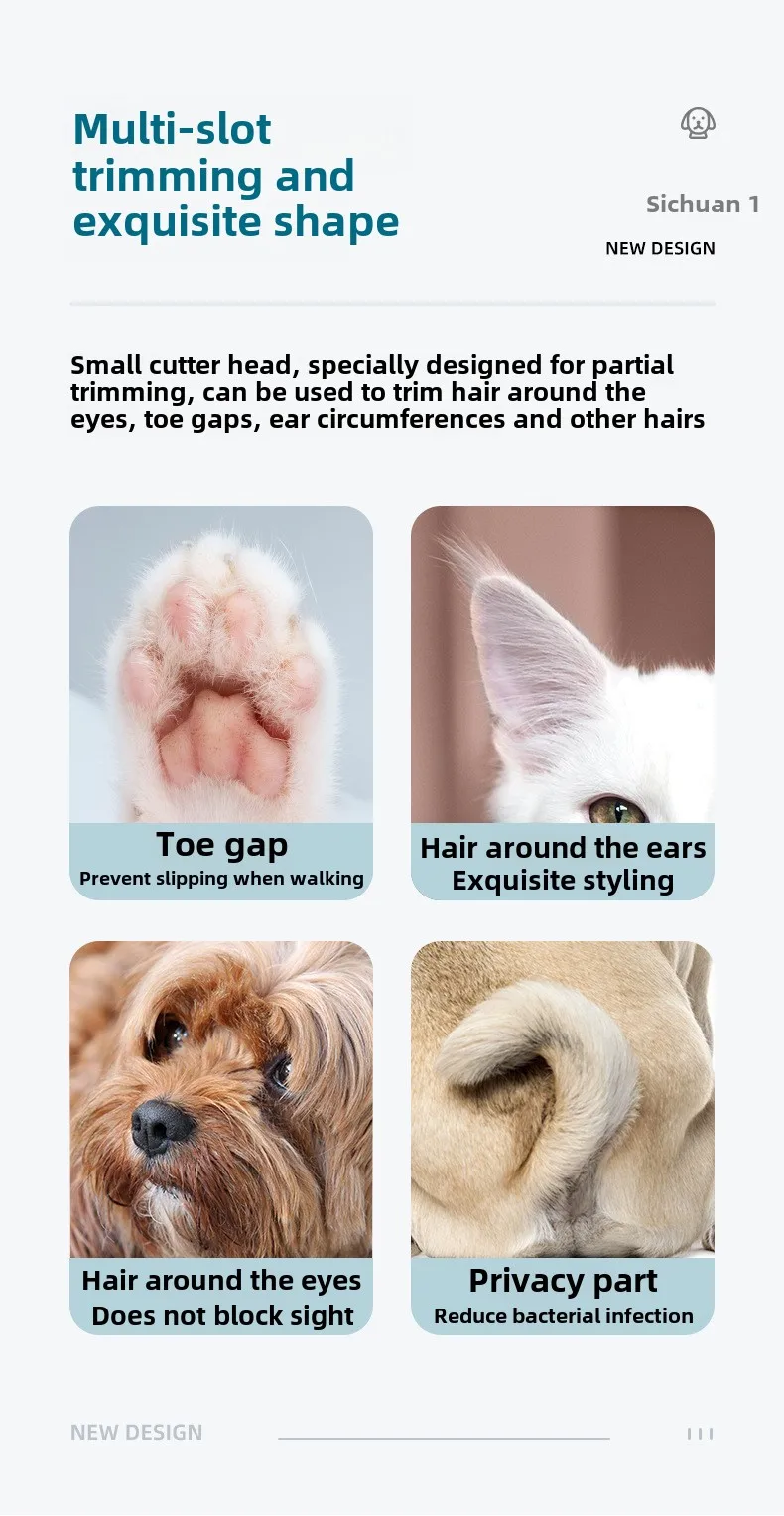 Smart Waterproof Pet Hair Shaver Dog Foot Shaver Cat Hair Removal Electric Clipper Local Trimmer Animal Hair Trimmer