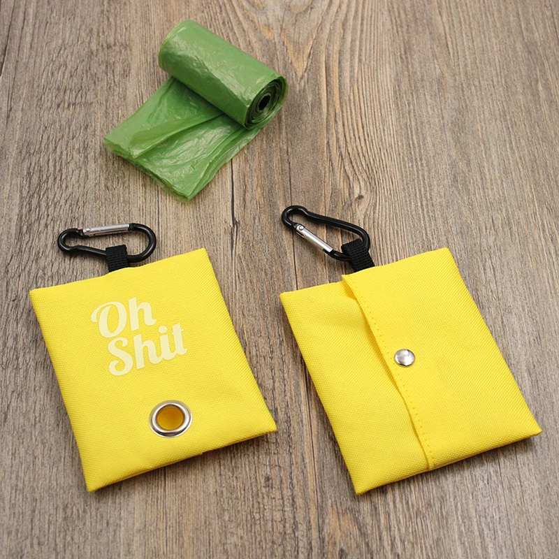 Pet Pets Supplies Canvas Garbage Bags Poop Bag Dispenser Portable Dog Poop Waste Bag Holder Outdoor Puppy Cat Pick Up Organizer