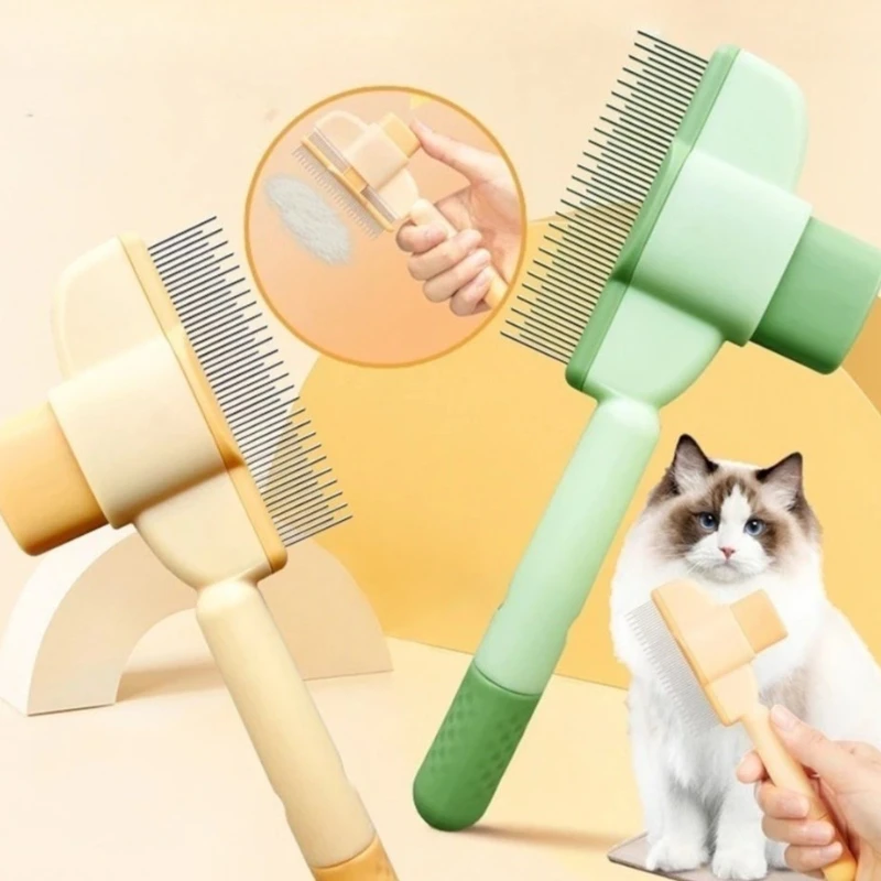 49649-khurz4.jpg Pet Cat Comb Cat Dog Hair Remover Brush Cat Hair Grooming And Care Comb For Long Hair Dog Pet Brush Hair Removal Cleaning Tool - Image 1