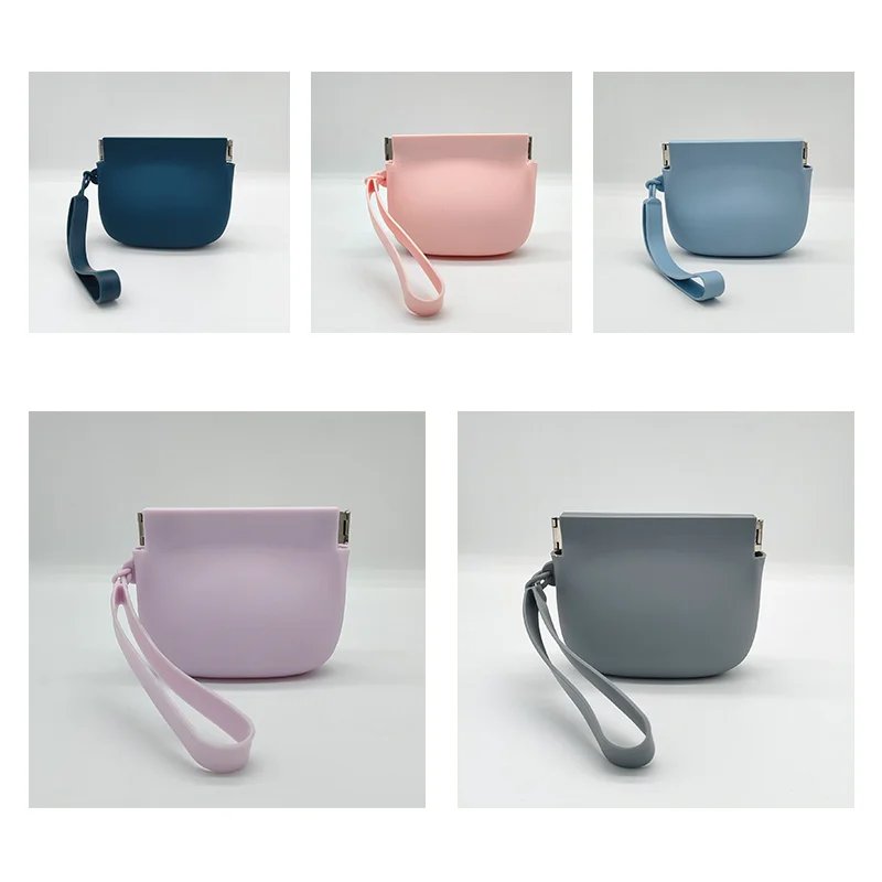 1pc Set Silicone Dog Treat Bag Easy-Open, Portable Snack Pouch for Training & Walking with Hinge Inside