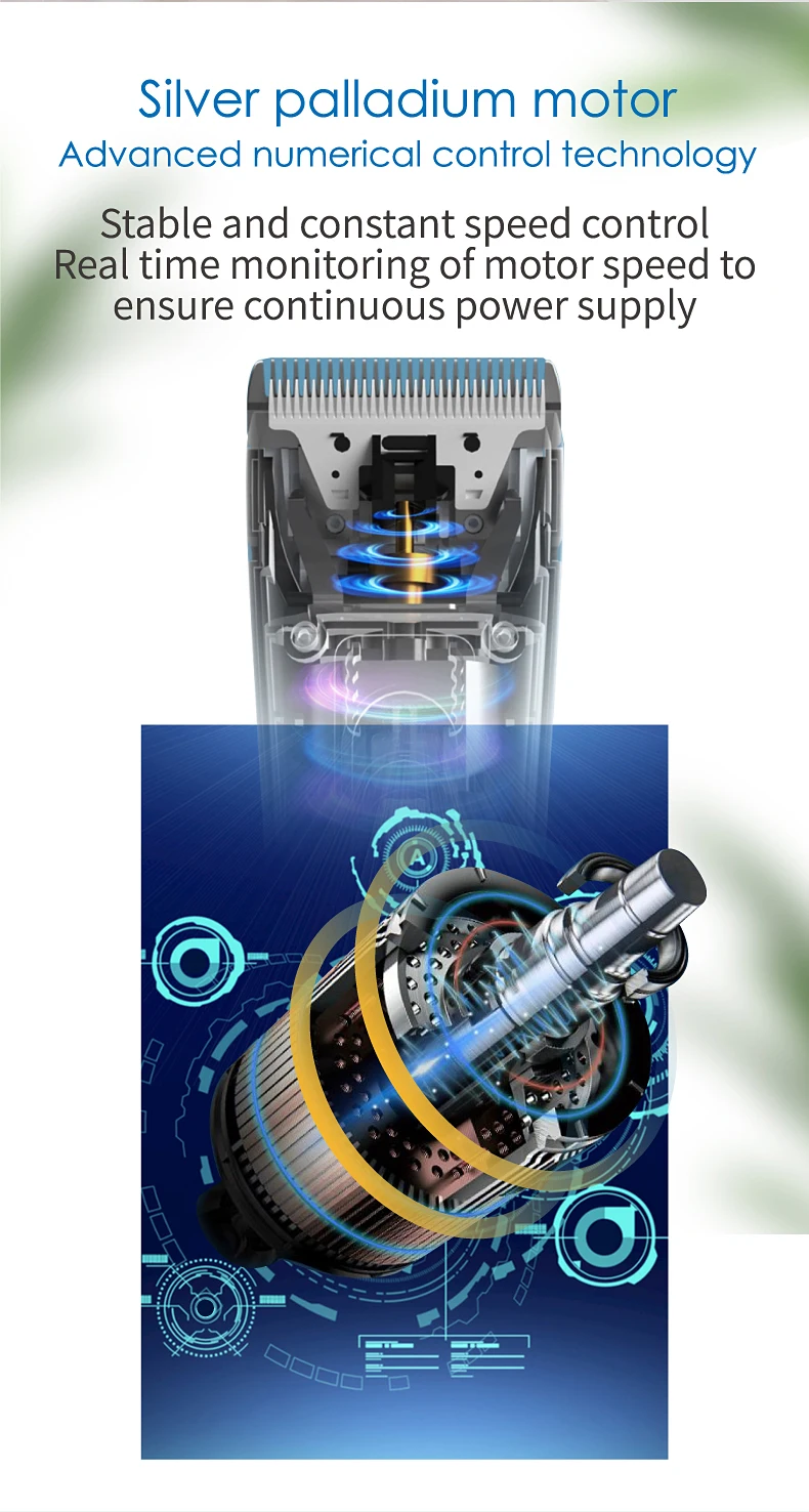 Fenice Clipper Dogs Professional LCD Screen Pet Cat Clippers Electrical Grooming Trimmer Rechargeable Haircut Machine Animals