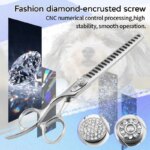 Fenice Left-handed Professional 7.0/7.5/8 inch JP440C Cutting Curved Fluffy Thinning Chunker Scissors Set Kit Pet Dog  Grooming - Image 3