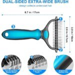 2in1 Stainless Pet Deshedding Brush Dog Hair Remover Pet Fur Knot Cutter Puppy Cat Comb Brushes Dogs Grooming Shedding Supplies - Image 5