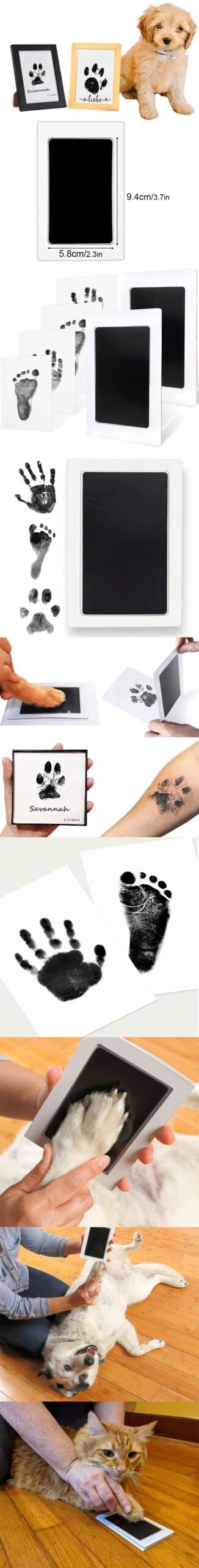 1 Set Newborn fingerprint ink pad Safe Non-toxic No-Touch Skin Inkless Inkpad Kits Pet Cat Dog Paw Prints Souvenirs Gifts
