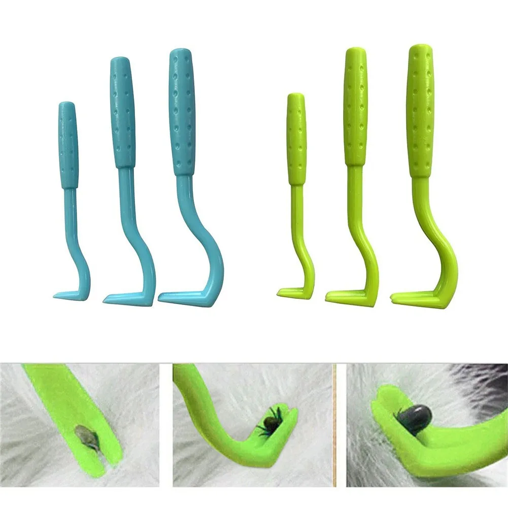 50057-tif2w6.jpg 3pcs Remover Tweezer Tick Flea Remover Hook Tick Pull Pet Cat Dog Tick Clamp Accessaries Pet Mite Flea Extractor Dog Accessarie - Image 1