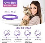 Pet Cats and Dog Flea And Tick Collar Efficient Relieve  Anxiety Calming Collars Adjustable for Small Medium Dogs and Cat 3 Pack - Image 4