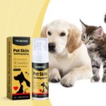 Pet Skin Care Spray Relieve Discomfort for Dogs Cat Flea Lice Control Alleviate Skin Scratching Licking Portable Pet Wound Spray
