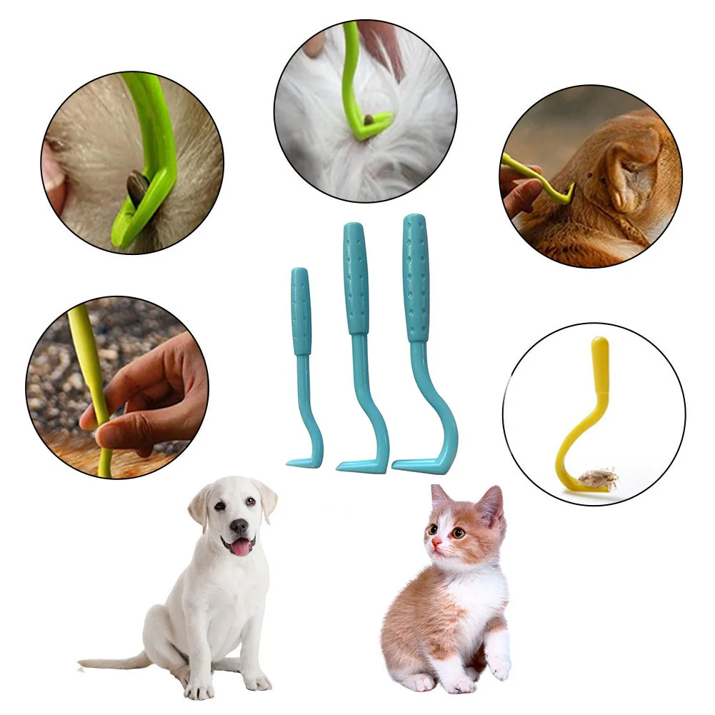3 Pcs Tick Remover Hook Flea Remover Tweezer Tick Pull Pet Cat Dog Accessaries Ticks Removal Tools Flea Extractor Pet Supplies 3 Pcs Tick Remover Hook Flea Remover Tweezer Tick Pull Pet Cat Dog Accessaries Ticks Removal Tools Flea Extractor Pet Supplies
