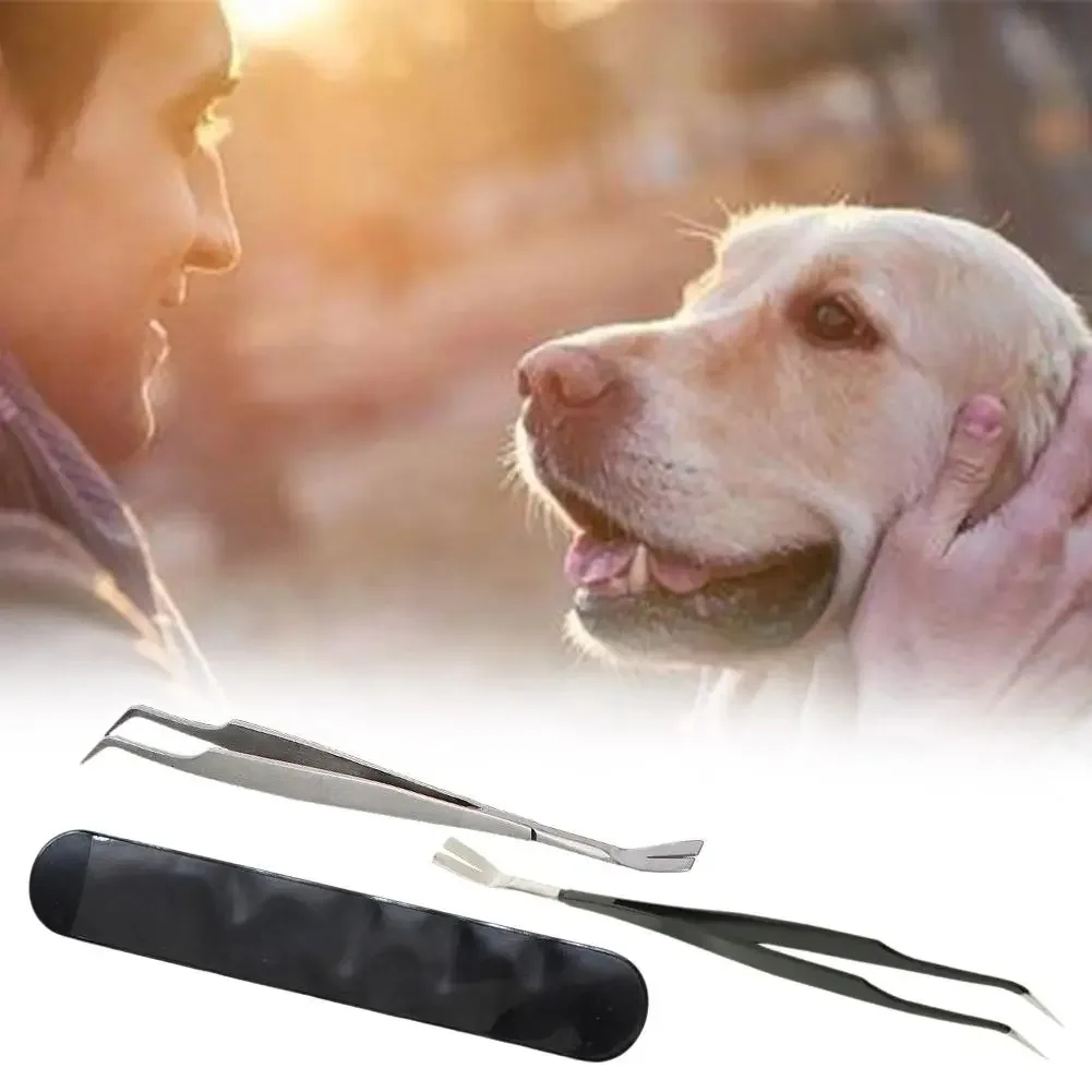 Tick Removal Tool for Pets Stainless Steel Pet Flea Removal Tool 2-in-1 Tick Removal Tool Professional Tick Removal Tweezers Dog Tick Removal Tool for Pets Stainless Steel Pet Flea Removal Tool 2-in-1 Tick Removal Tool Professional Tick Removal Tweezers Dog