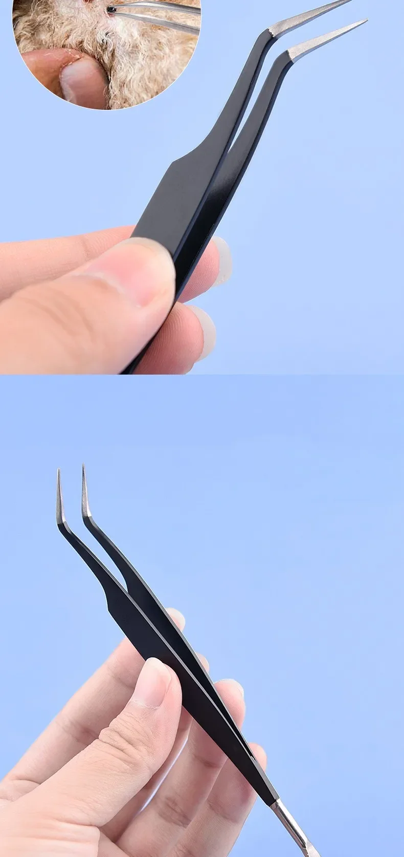 Tick Removal Tool for Pets Stainless Steel Pet Flea Removal Tool 2-in-1 Tick Removal Tool Professional Tick Removal Tweezers Dog Tick Removal Tool for Pets Stainless Steel Pet Flea Removal Tool 2-in-1 Tick Removal Tool Professional Tick Removal Tweezers Dog
