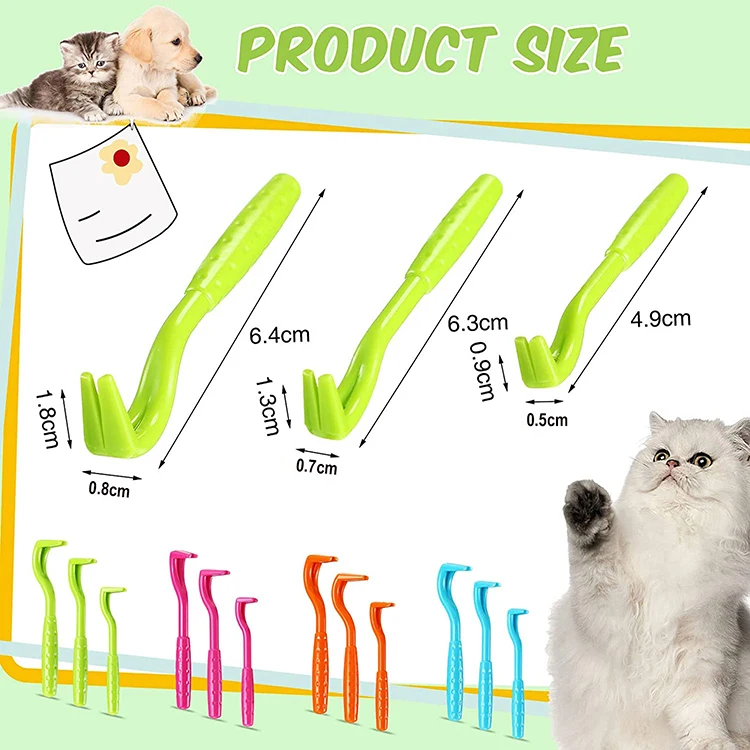 3Pack Flea Remover Hook Tick Remover Tweezer Tick Pull Pet Cat Dog Tick Clamp Accessaries Pet Mite Flea Extractor Dog Accessarie