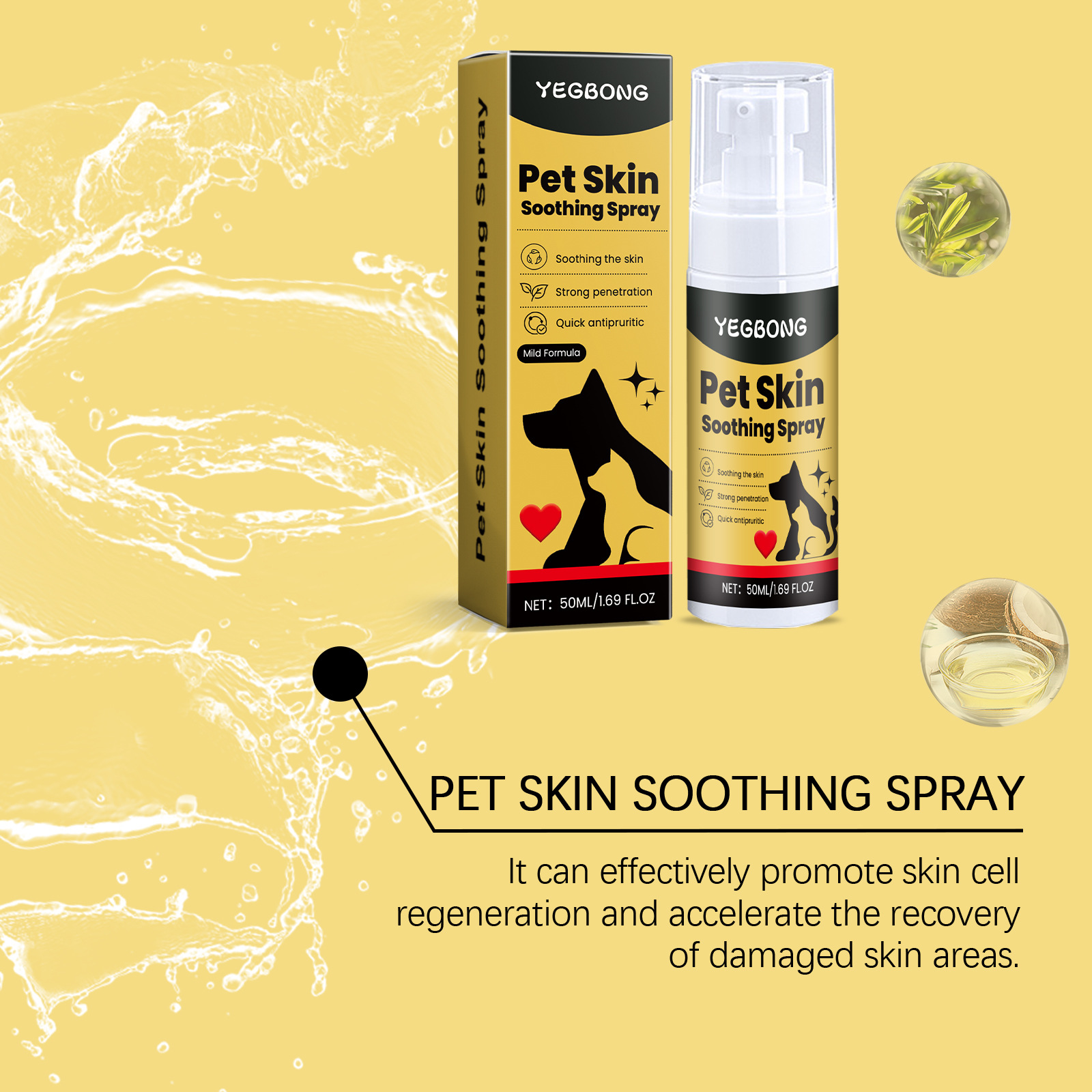 Pet Skin Care Spray Relieve Discomfort for Dogs Cat Flea Lice Control Alleviate Skin Scratching Licking Portable Pet Wound Spray Pet Skin Care Spray Relieve Discomfort for Dogs Cat Flea Lice Control Alleviate Skin Scratching Licking Portable Pet Wound Spray