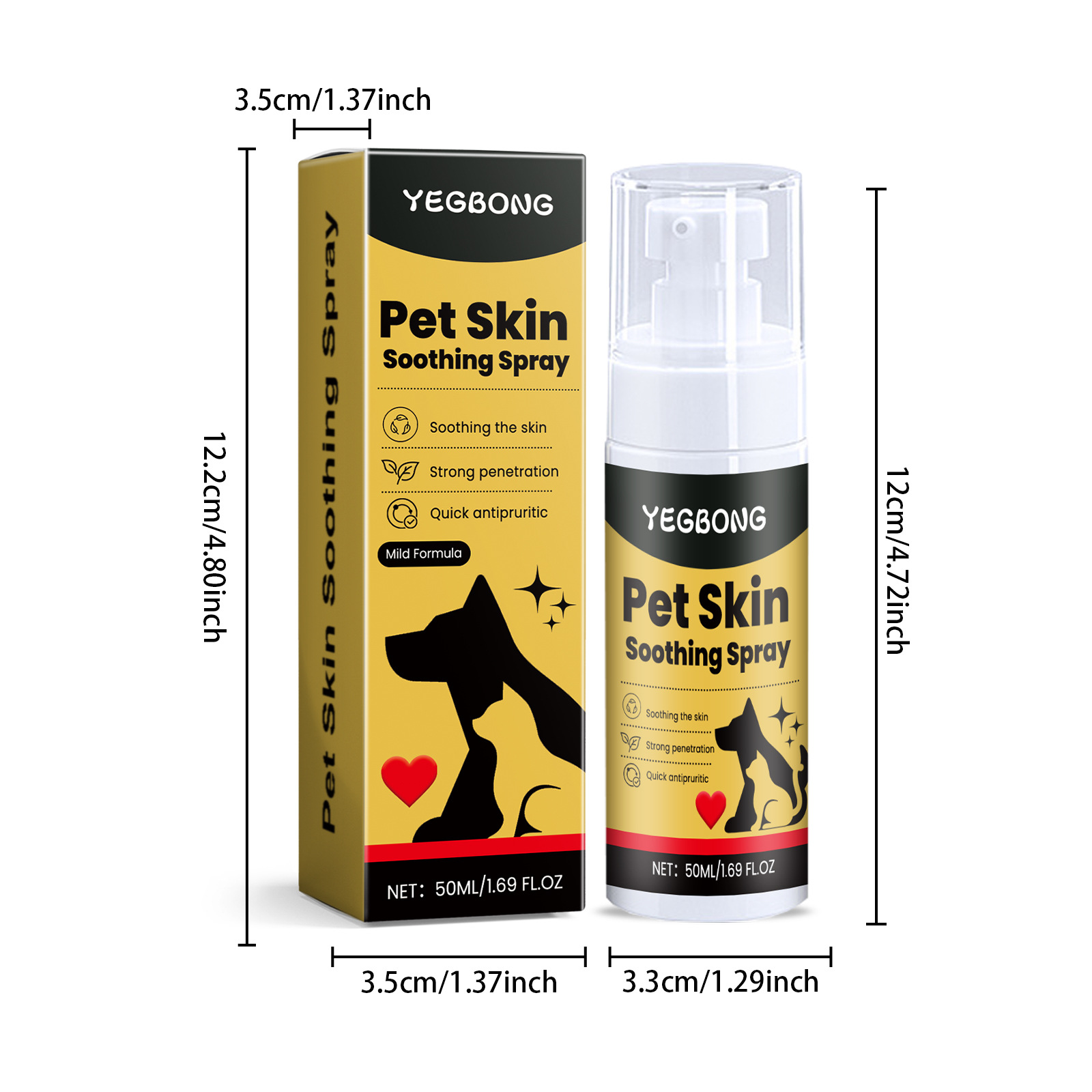 Pet Skin Care Spray Relieve Discomfort for Dogs Cat Flea Lice Control Alleviate Skin Scratching Licking Portable Pet Wound Spray Pet Skin Care Spray Relieve Discomfort for Dogs Cat Flea Lice Control Alleviate Skin Scratching Licking Portable Pet Wound Spray