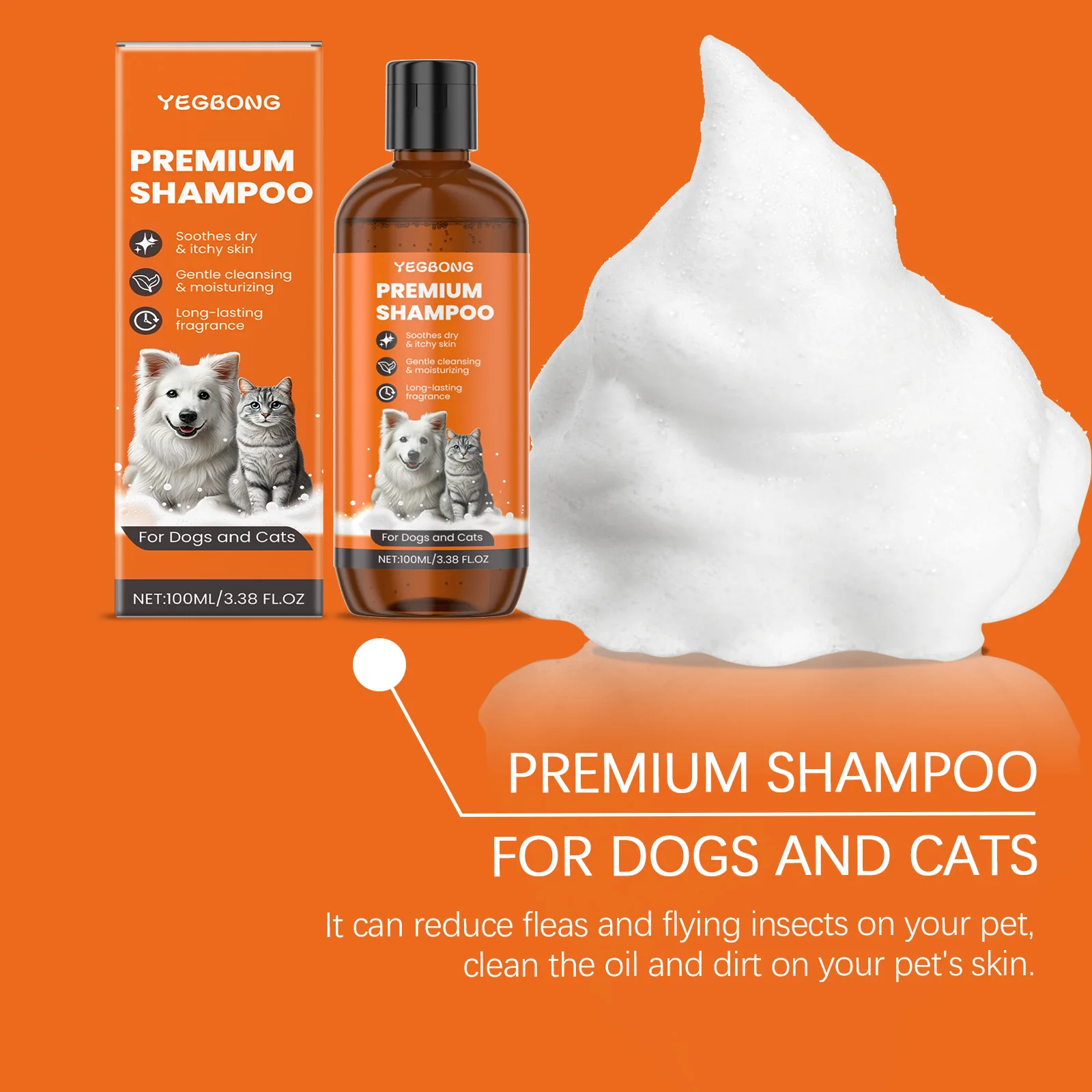 Natural Pet Shampoo for Dogs & Cats, Coconut Oil Derivative Formula, Removes Odor & Tangles, Flea & Insect Repellent, Natural Pet Shampoo for Dogs & Cats, Coconut Oil Derivative Formula, Removes Odor & Tangles, Flea & Insect Repellent,