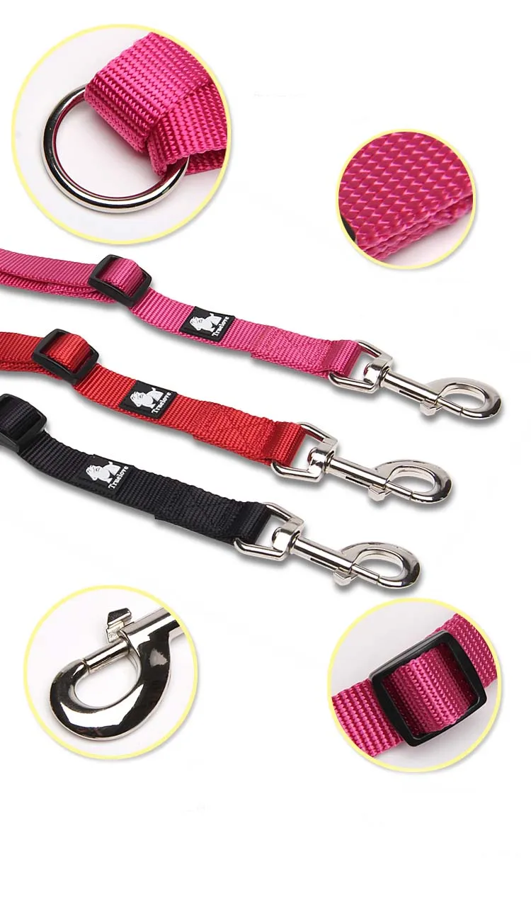 Truelove Nylon Double Dog Leash For Two Dogs Coupler No Tangle Pet Leash For Large Small Dogs For Training Running TLl2372