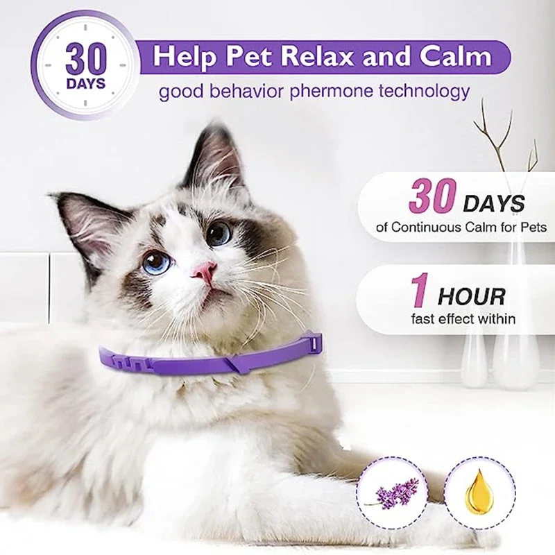 New Release Dog Calming Pheromone Collar cat Relieve Anxiety Adjustable Comfortable Collar For Puppy Kitten Large Dog Accessorie New Release Dog Calming Pheromone Collar cat Relieve Anxiety Adjustable Comfortable Collar For Puppy Kitten Large Dog Accessorie