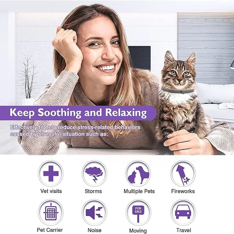 New Release Dog Calming Pheromone Collar cat Relieve Anxiety Adjustable Comfortable Collar For Puppy Kitten Large Dog Accessorie New Release Dog Calming Pheromone Collar cat Relieve Anxiety Adjustable Comfortable Collar For Puppy Kitten Large Dog Accessorie