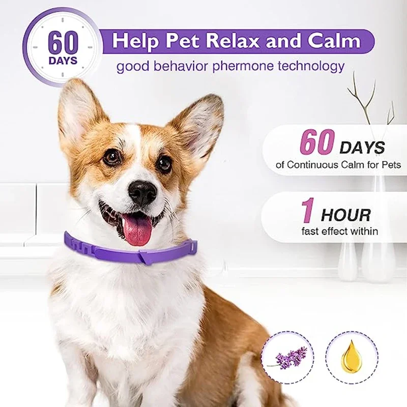 New Release Dog Calming Pheromone Collar cat Relieve Anxiety Adjustable Comfortable Collar For Puppy Kitten Large Dog Accessorie New Release Dog Calming Pheromone Collar cat Relieve Anxiety Adjustable Comfortable Collar For Puppy Kitten Large Dog Accessorie
