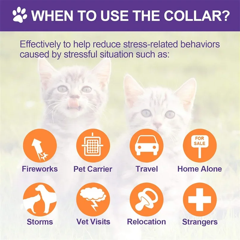 New Release Dog Calming Pheromone Collar cat Relieve Anxiety Adjustable Comfortable Collar For Puppy Kitten Large Dog Accessorie New Release Dog Calming Pheromone Collar cat Relieve Anxiety Adjustable Comfortable Collar For Puppy Kitten Large Dog Accessorie
