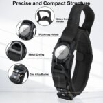 AirTag Tactical Dog Collar, with AirTag Holder and Handle Military Dog Metal Buckle Adjustable GPS Collar for Medium Large Dogs - Image 3