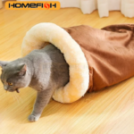 Autumn and Winter Cat Sleeping Bag Semi-enclosed Cat Nest Warm Small and Medium-sized Pet Nest Can Be Disassembled and Washed - Image 5