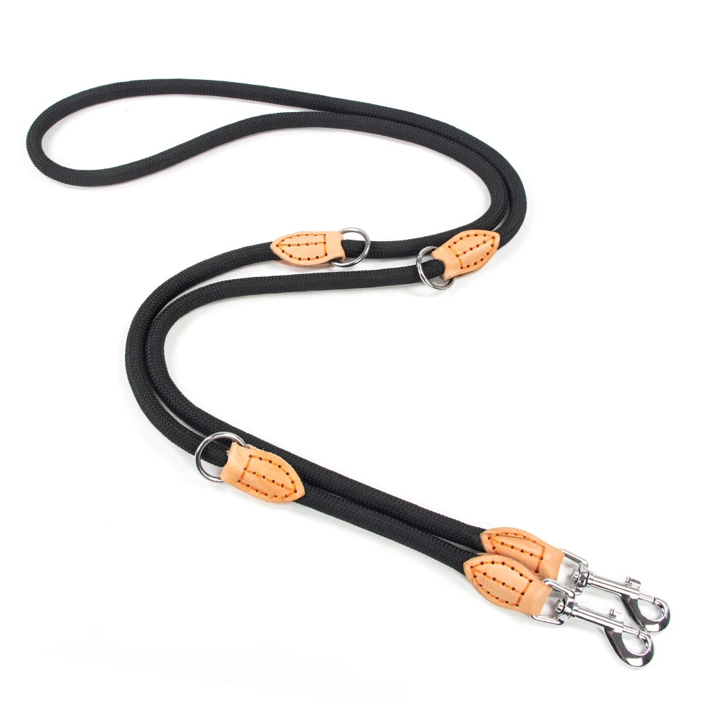 51465-a2vfs6.jpg 210cm Multipurpose medium size Dog Double Leash Leashes Adjustable And Nylon Luxury Hands Free Small Dog Leash For 2 Dogs - Image 1