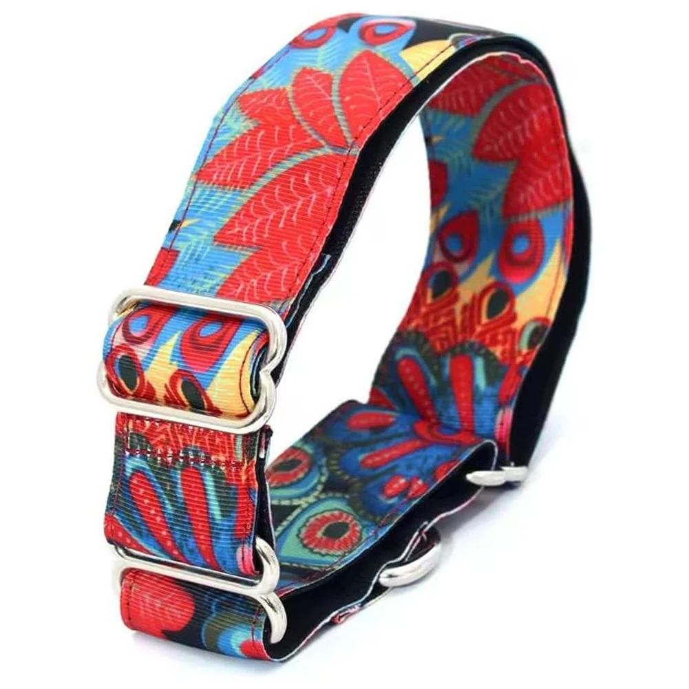 Hand-made Personalized Fabric Super Strong Reefs Dog Collar Adjustables Martingale Collar Tear Resistant for Small Large Dog