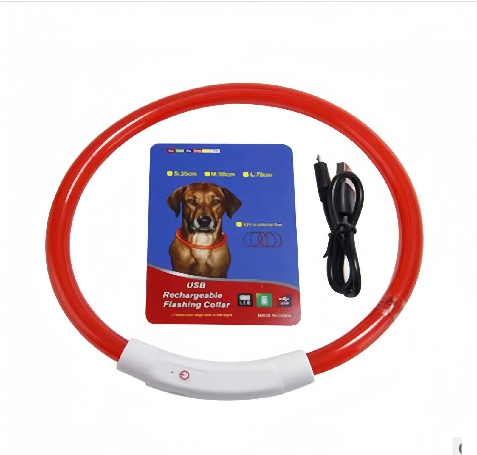 40/50/70cm Led dog collar USB rechargeable pet dog glow-in-the dark charging collar Luminous necklace collar safety night light 40/50/70cm Led dog collar USB rechargeable pet dog glow-in-the dark charging collar Luminous necklace collar safety night light