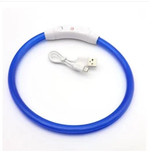 40/50/70cm Led dog collar USB rechargeable pet dog glow-in-the dark charging collar Luminous necklace collar safety night light 40/50/70cm Led dog collar USB rechargeable pet dog glow-in-the dark charging collar Luminous necklace collar safety night light